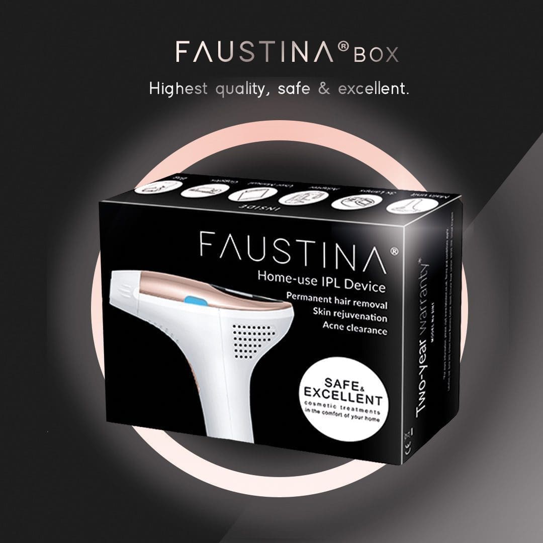 FAUSTINA Skin Rejuvenation IPL (1,500,000 Shots) USA & UK Plug Adapters | Free Pouch & Sunglasses.
